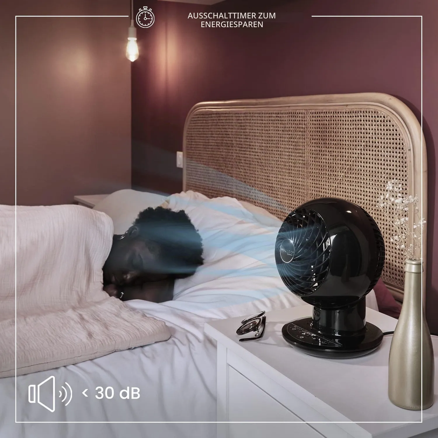 Iris Ohyama Woozoo PCF-SC15T Tischventilator schwarz 30m²