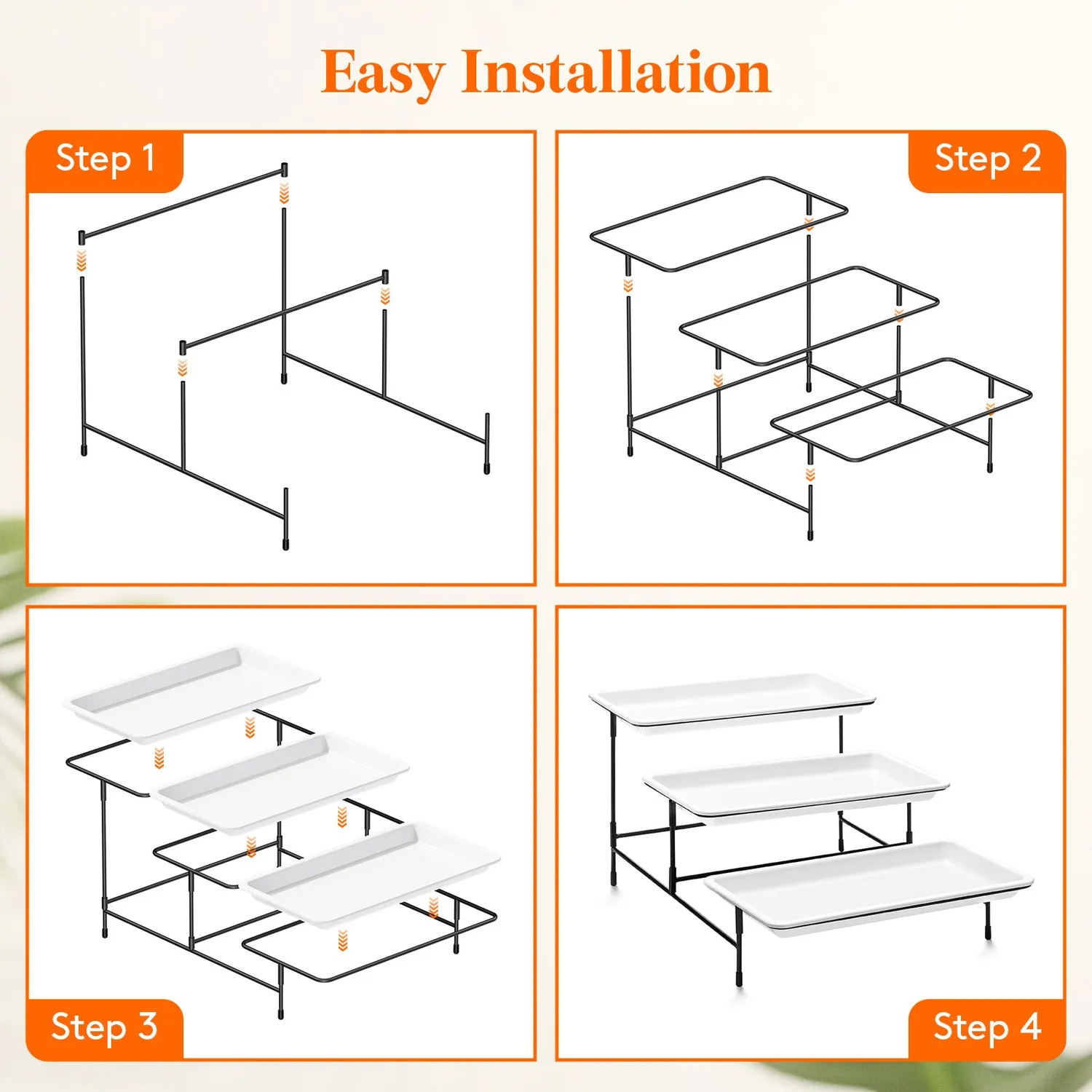 Lifewit Etagere 3-stöckig Weiß 30cm Kunststoff