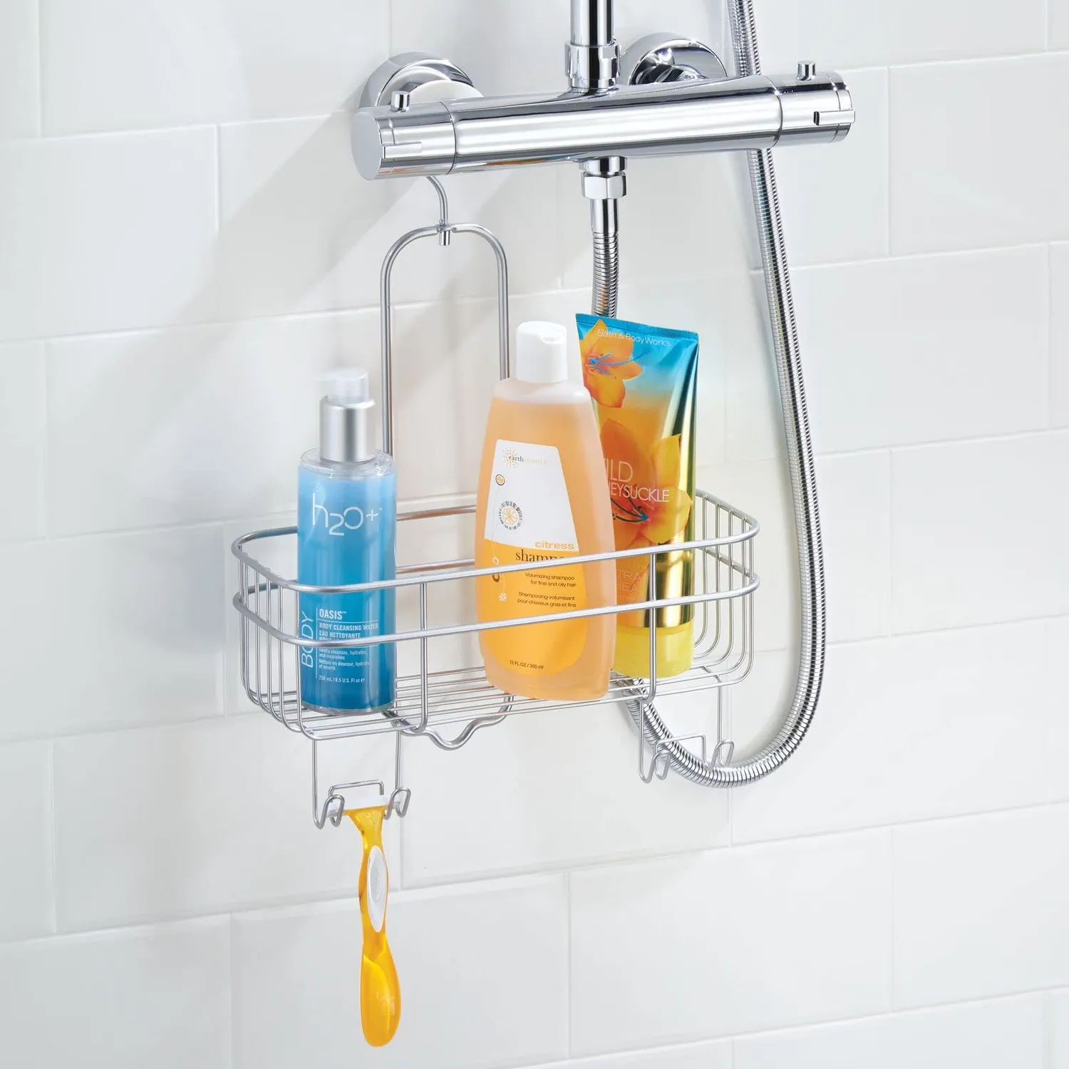 mDesign 8950MDBSTEU Duschregal Silber Metall zum Hängen