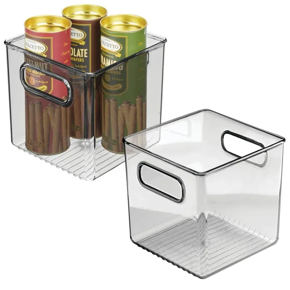 mDesign Aufbewahrungsbox Kühlschrankbox 2er-Set transparent BPA-frei