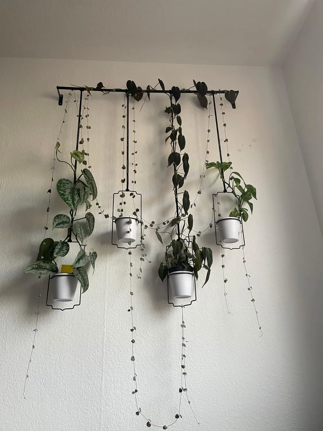 BOMCLAP Hängeblumentopf 4er Set schwarz Melamin