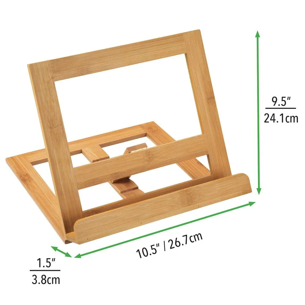 mDesign Buchständer Holz Natur Klappbar Kochbuch