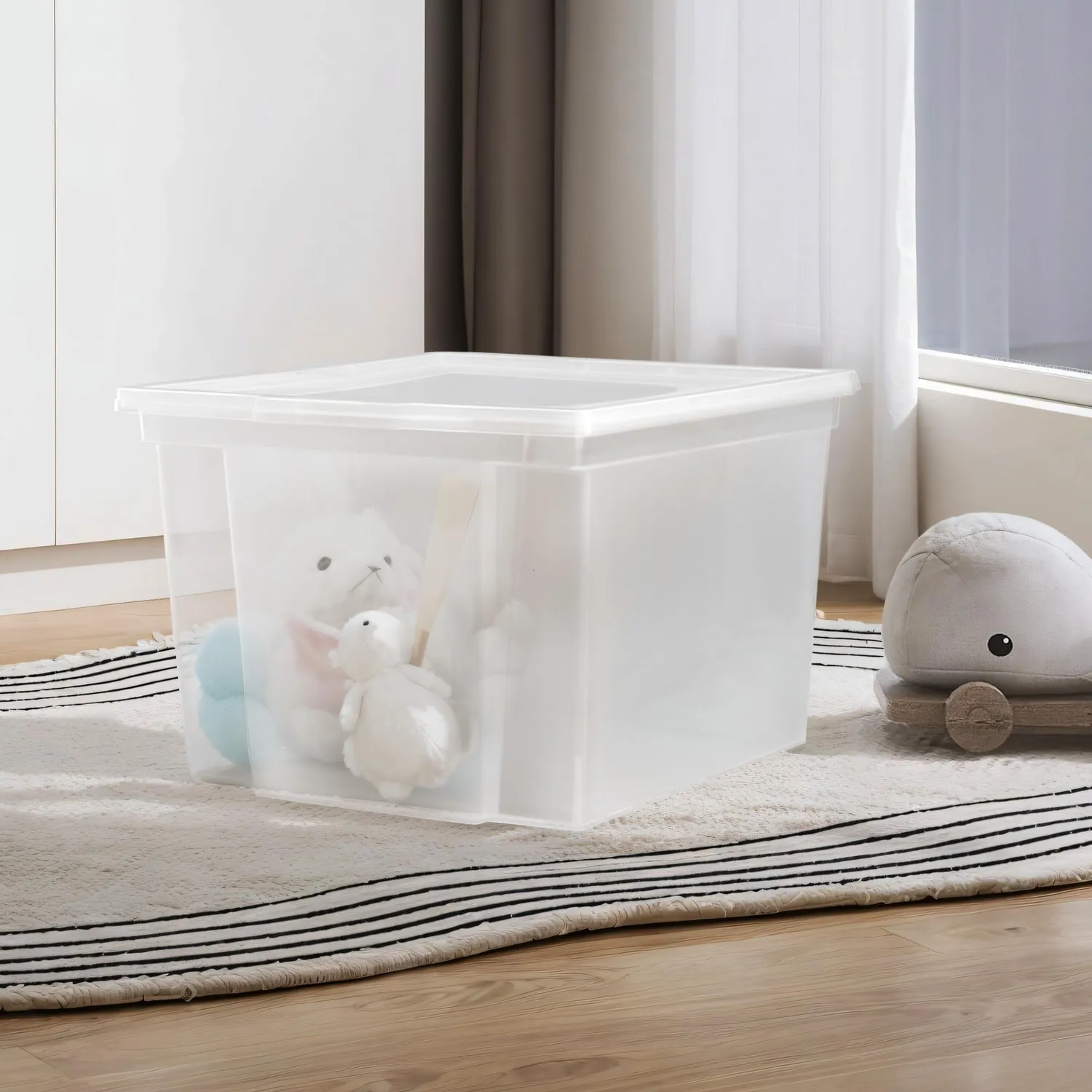 Iris Ohyama USB-M Aufbewahrungsbox 30L 6er Set transparent
