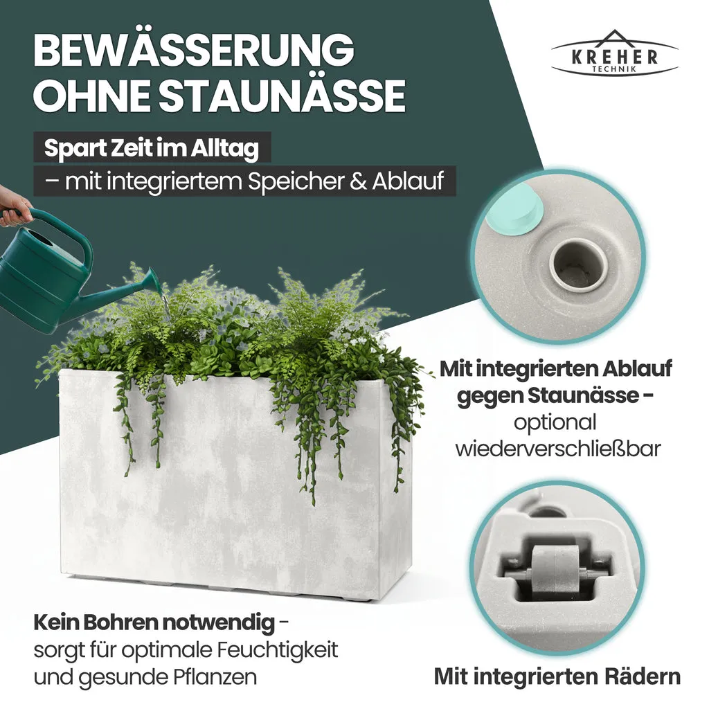 Kreher Millennium Fence Pflanzkasten Creme 2 Stück 93 L