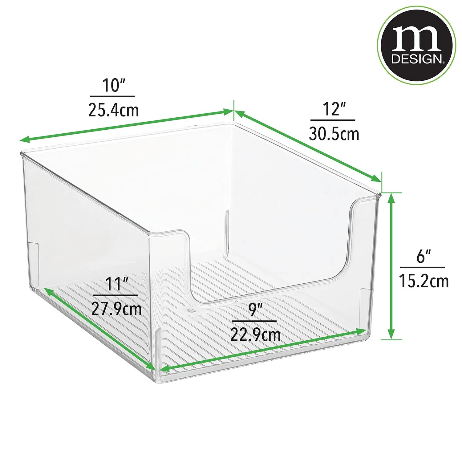 mDesign Lebensmittelbox Vorratsbehälter 4er 30,5cm transparent
