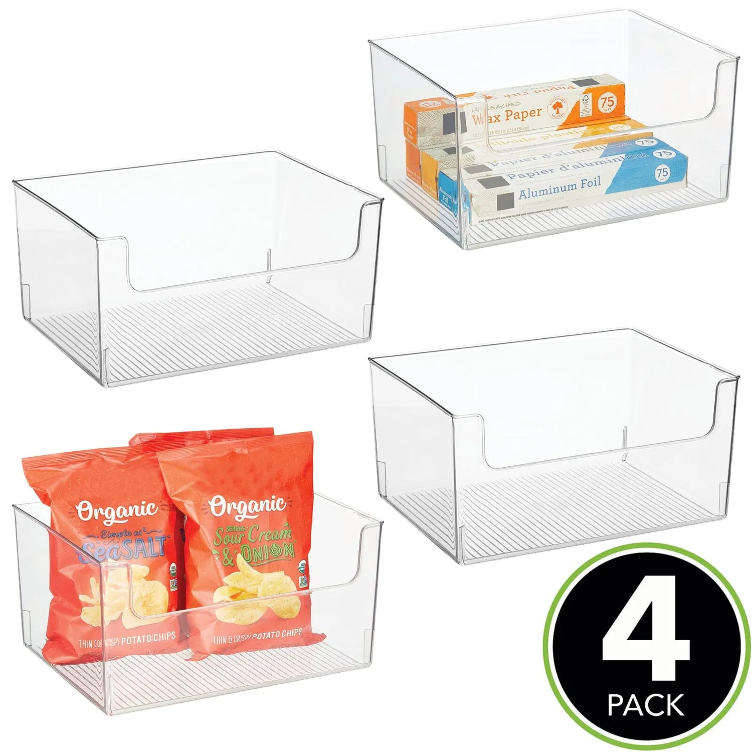 M Design Lebensmittelbox Kühlschrankbox 4er durchsichtig