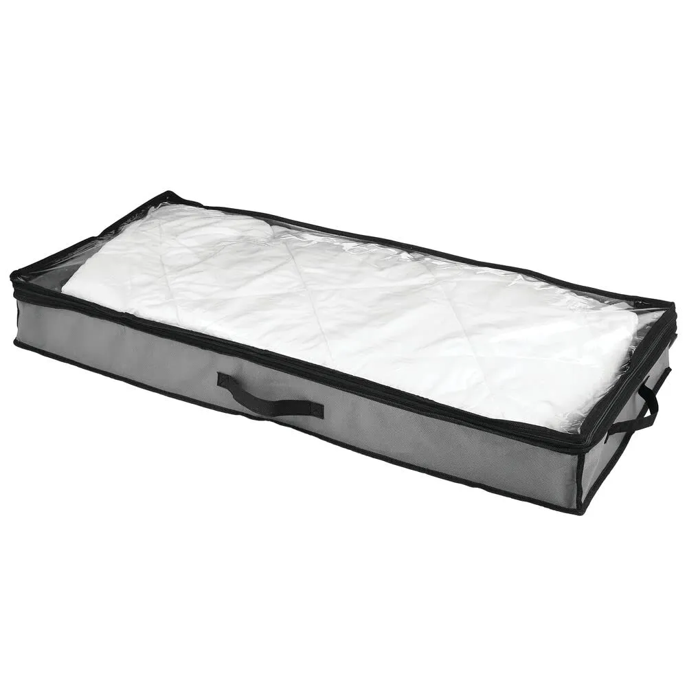 mDesign Unterbettkommode 2er-Set dunkelgrau 101cm