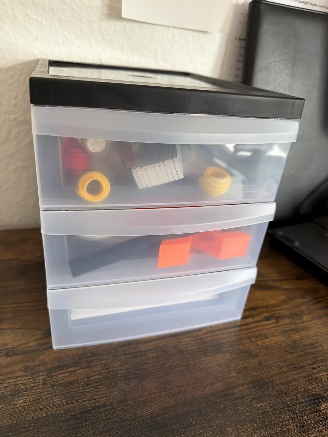 Iris Ohyama Organizer Chest OCH-2021 Schubladenbox Schwarz Mix A4