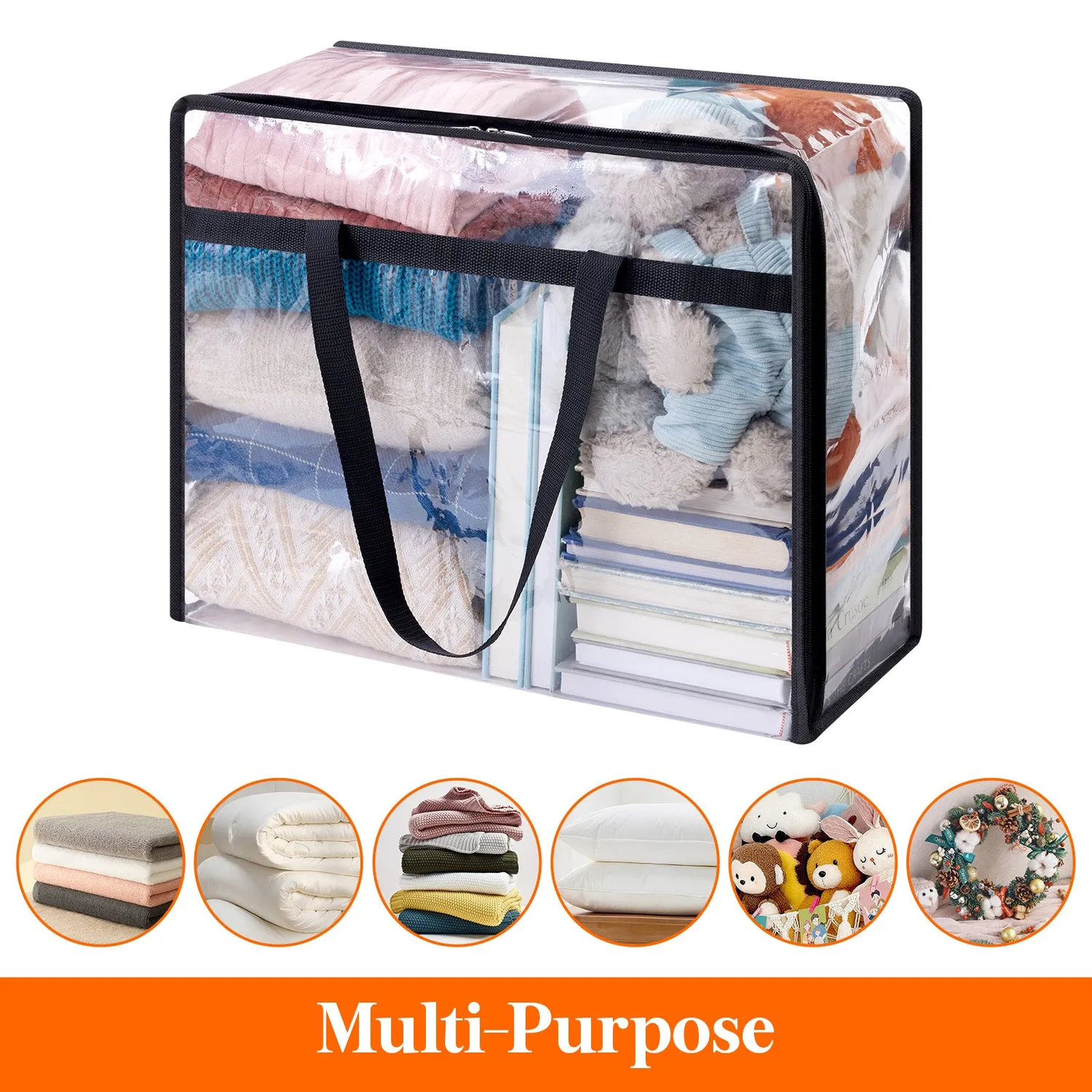 Lifewit Aufbewahrungstasche 40L Transparent 4er Pack
