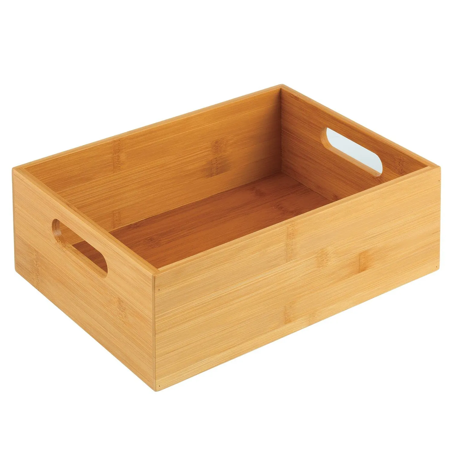 mDesign 13790MDKEU Aufbewahrungsbox Bambus natur 30,5 cm
