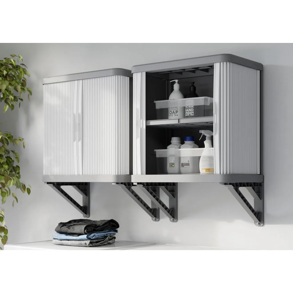 Kreher Rolling Space Wandschrank Rolladenschrank Grau