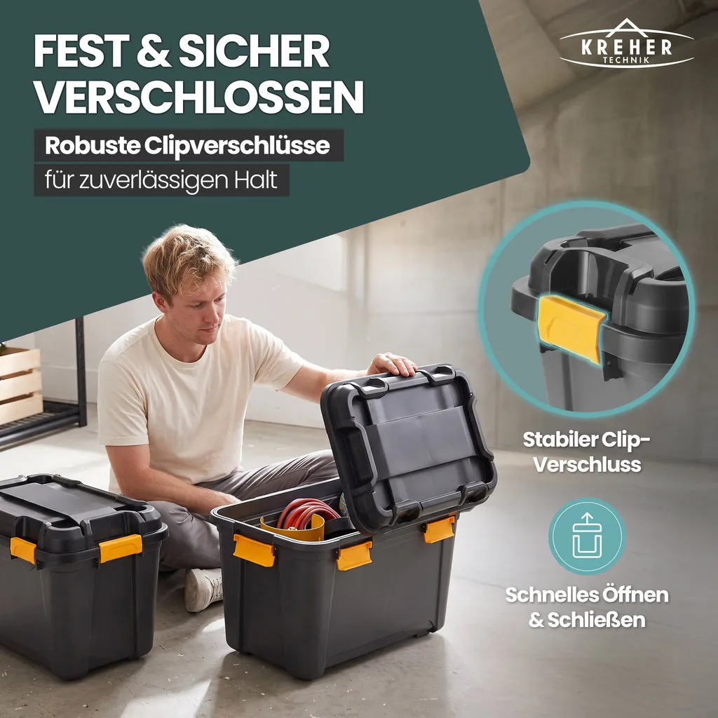 Kreher Bunker Aufbewahrungsbox 55 Liter schwarz IP67