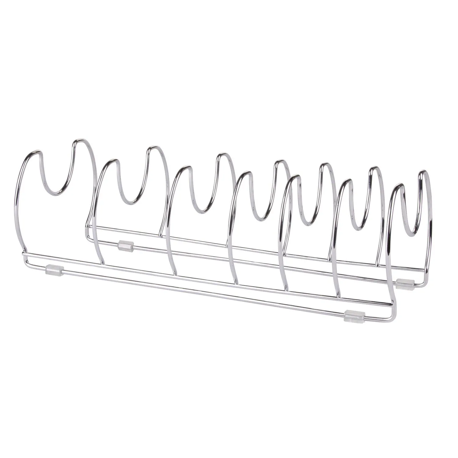 mDesign Pfannenhalter Topfdeckelhalter Chrom 2er-Set