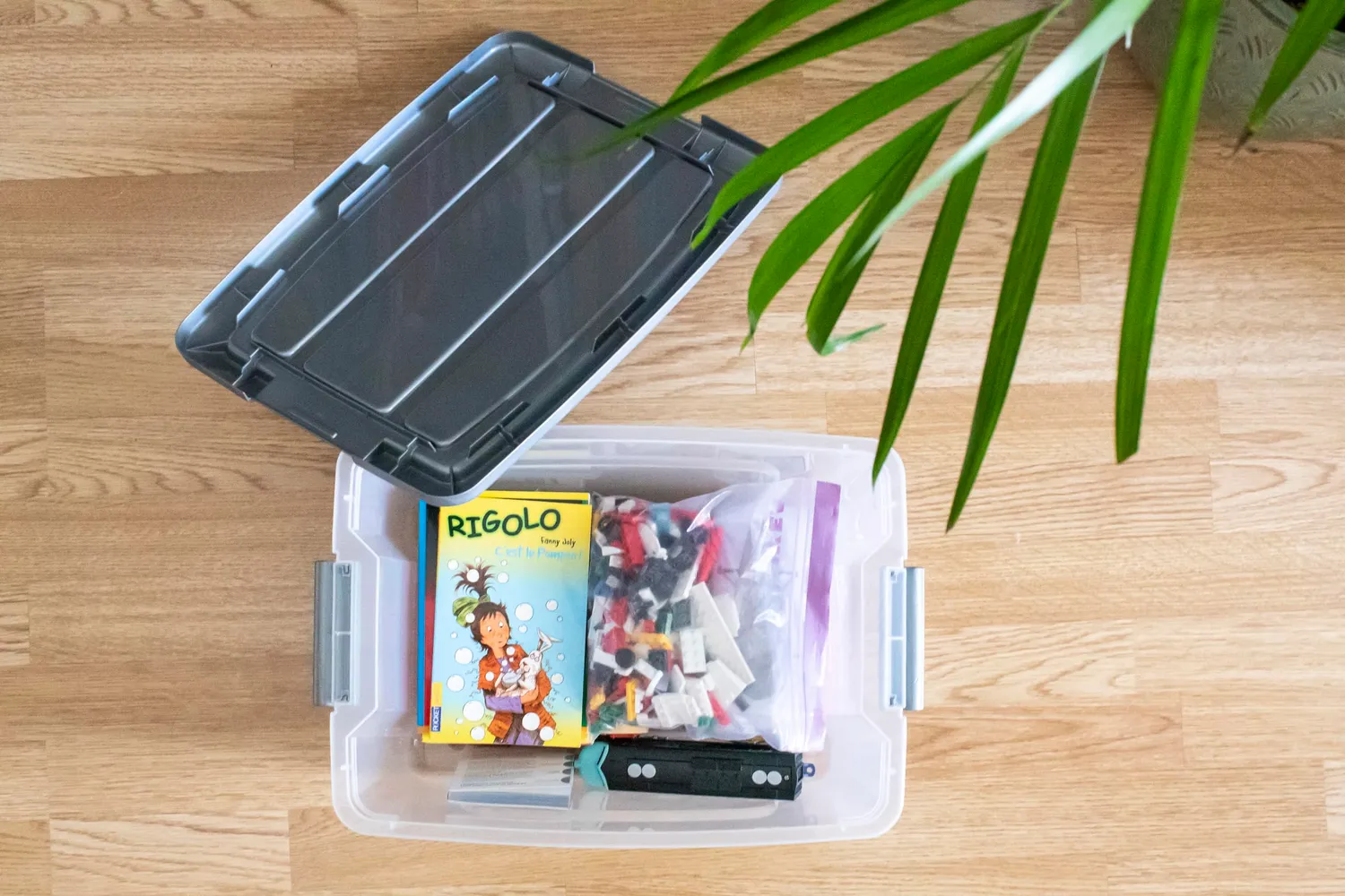 Iris Ohyama NTB-15 Aufbewahrungsbox Silber 15L 3er-Set stapelbar