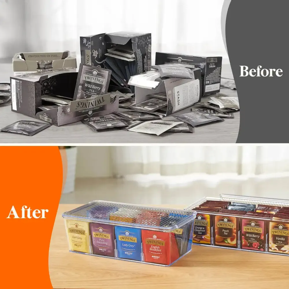 Lifewit Teebeutel Box Küche transparent mit Deckel