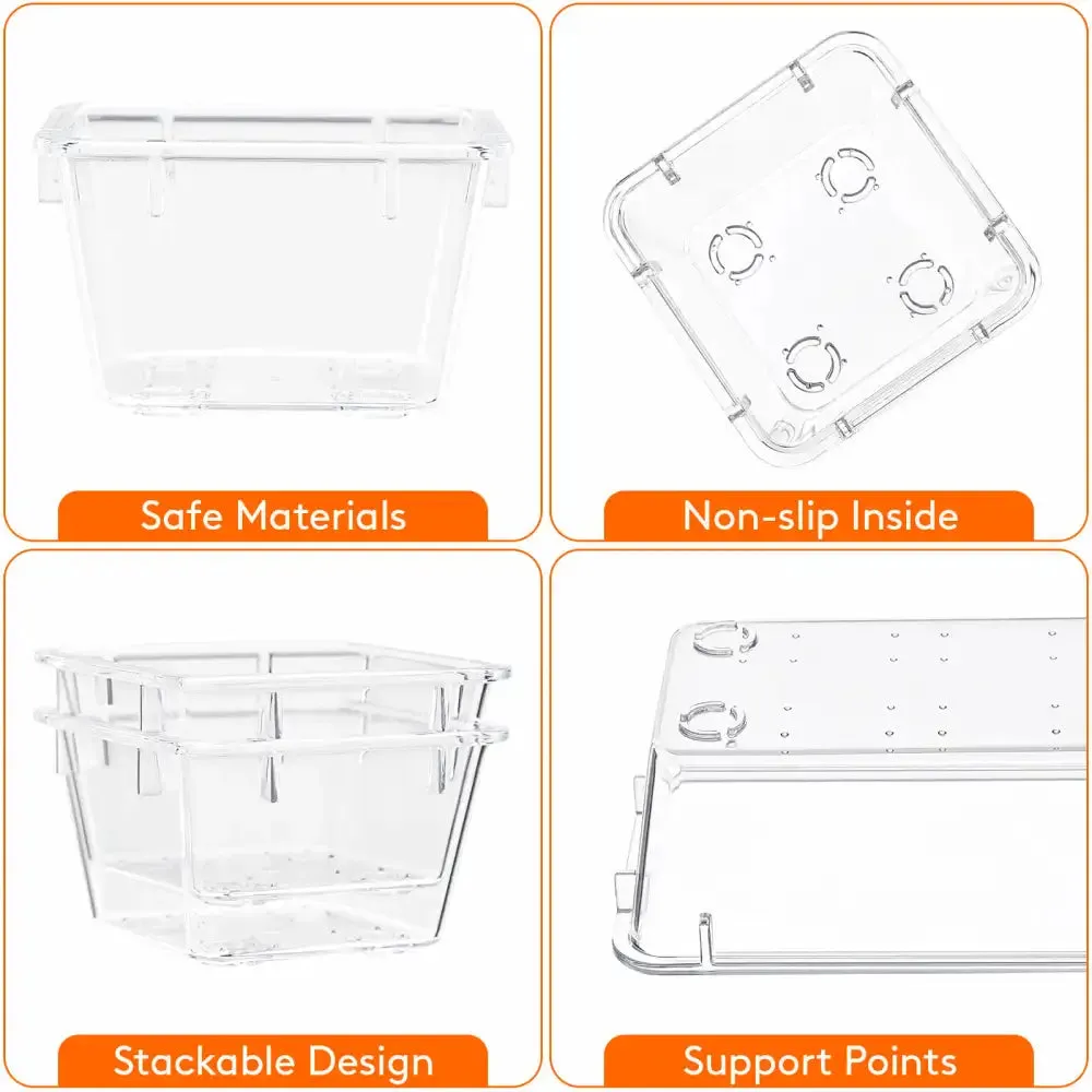 Lifewit Schubladen Organizer Set 25-teilig Transparent Kunststoff