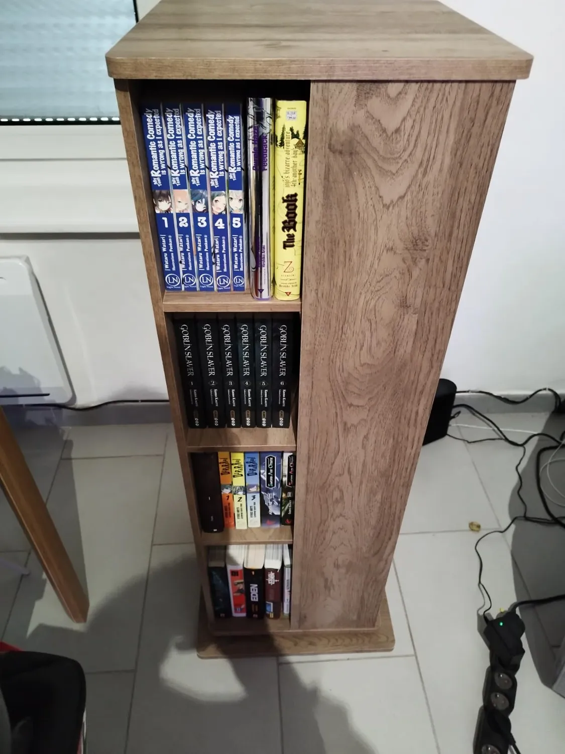 Iris Ohyama Revolving Book Shelf RBS-4S Eiche grau