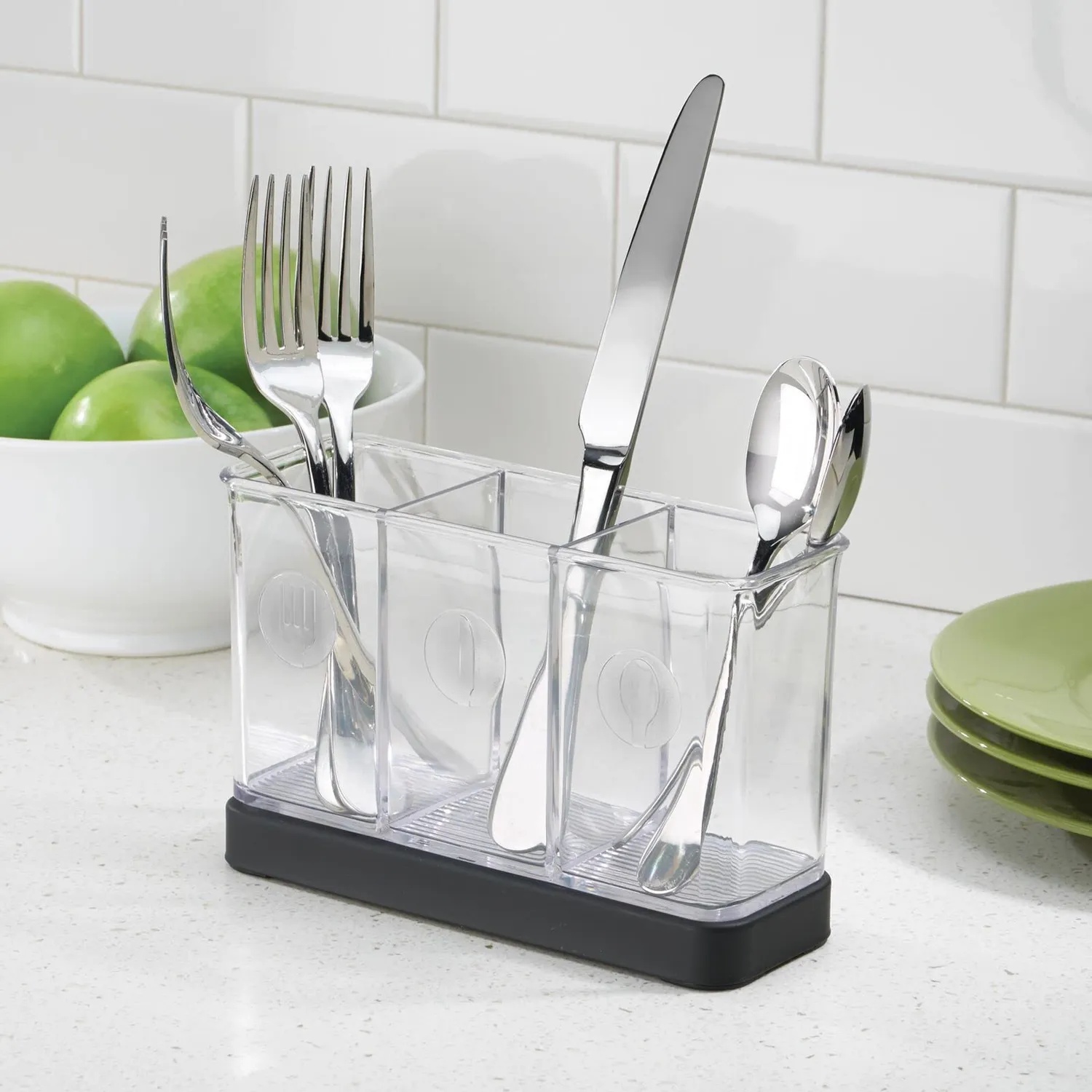 mDesign Besteckkorb stehend 2er-Set mattschwarz 19 cm