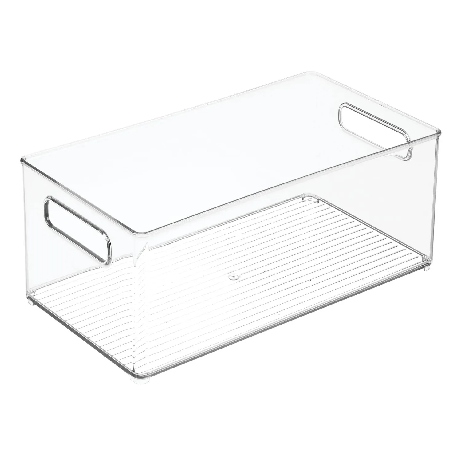 mDesign Aufbewahrungsbox transparent Griff 38cm Küche