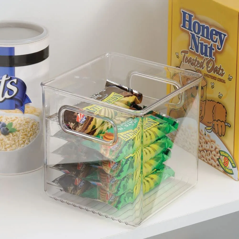 mDesign Kühlschrankbox 15x15x15 cm Kunststoff 4er-Set Transparent