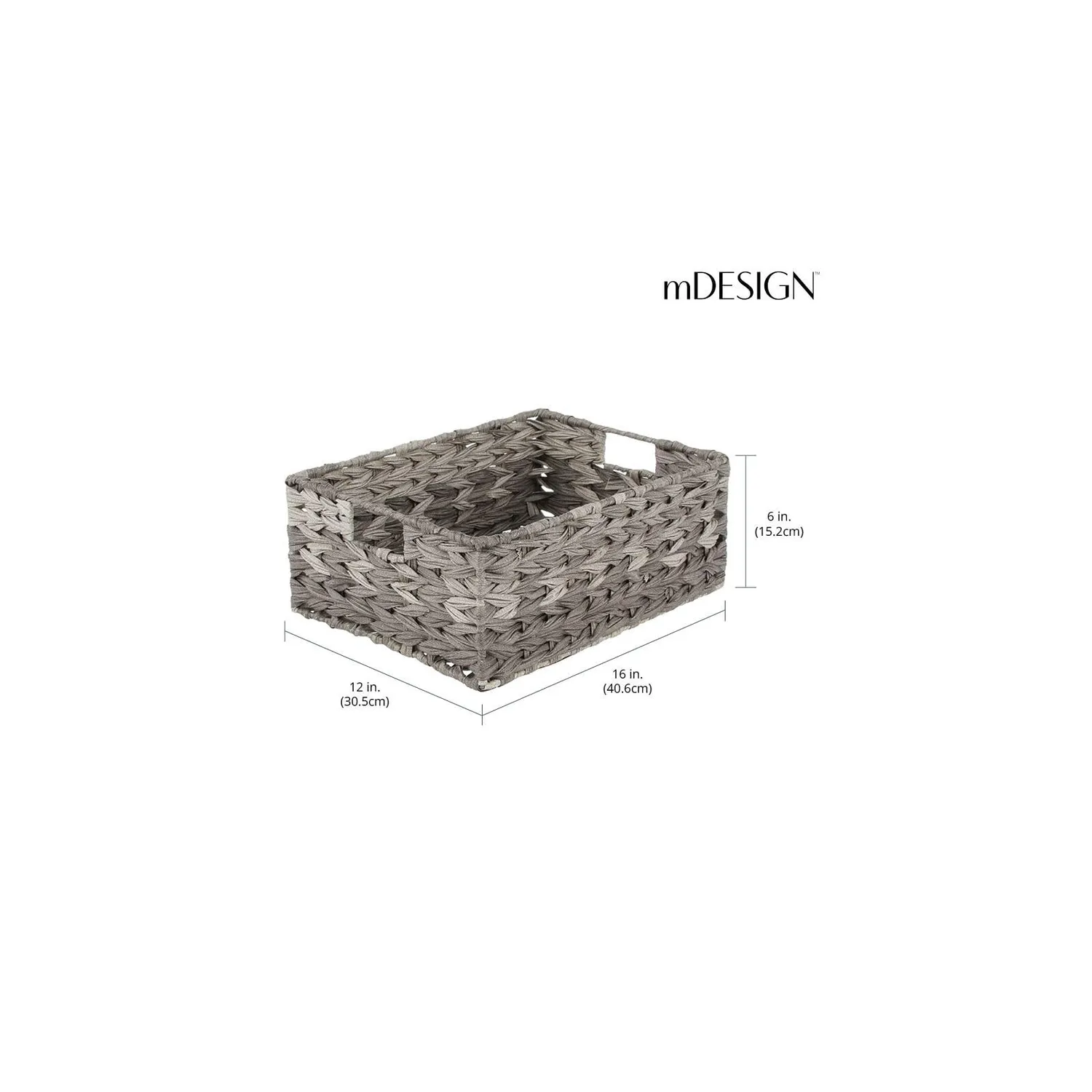 M Design Bauernhaus Korb Aufbewahrungskorb 3er Grau Ombre
