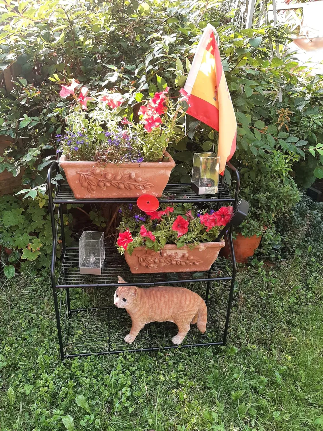 BOMCLAP Pflanzenregal Metall Schwarz 3-stufig 68cm