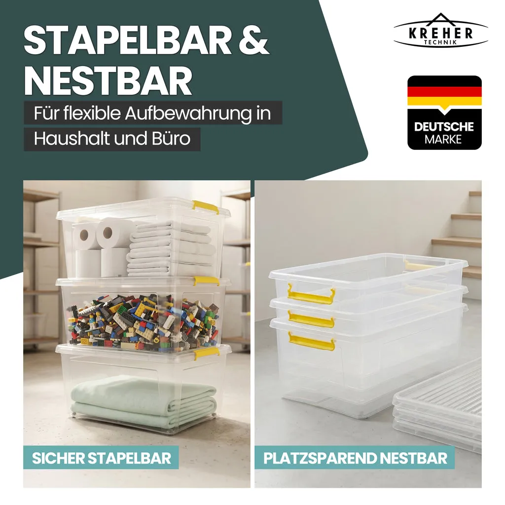 Kreher Simple Store Aufbewahrungsbox 60 Liter transparent 1 Stück