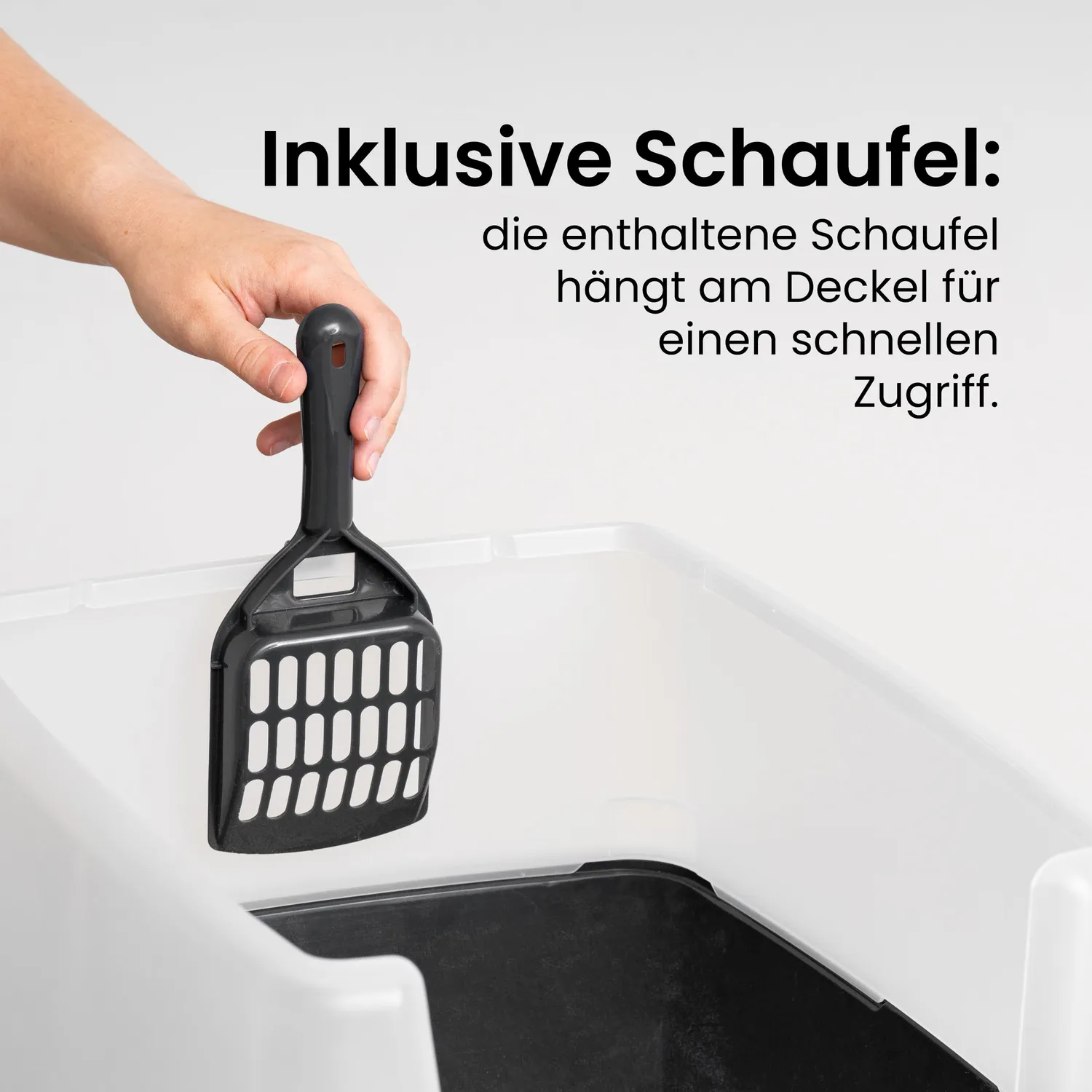 Iris Ohyama CLH-12 Katzenklo offen Taupe mit Schaufel