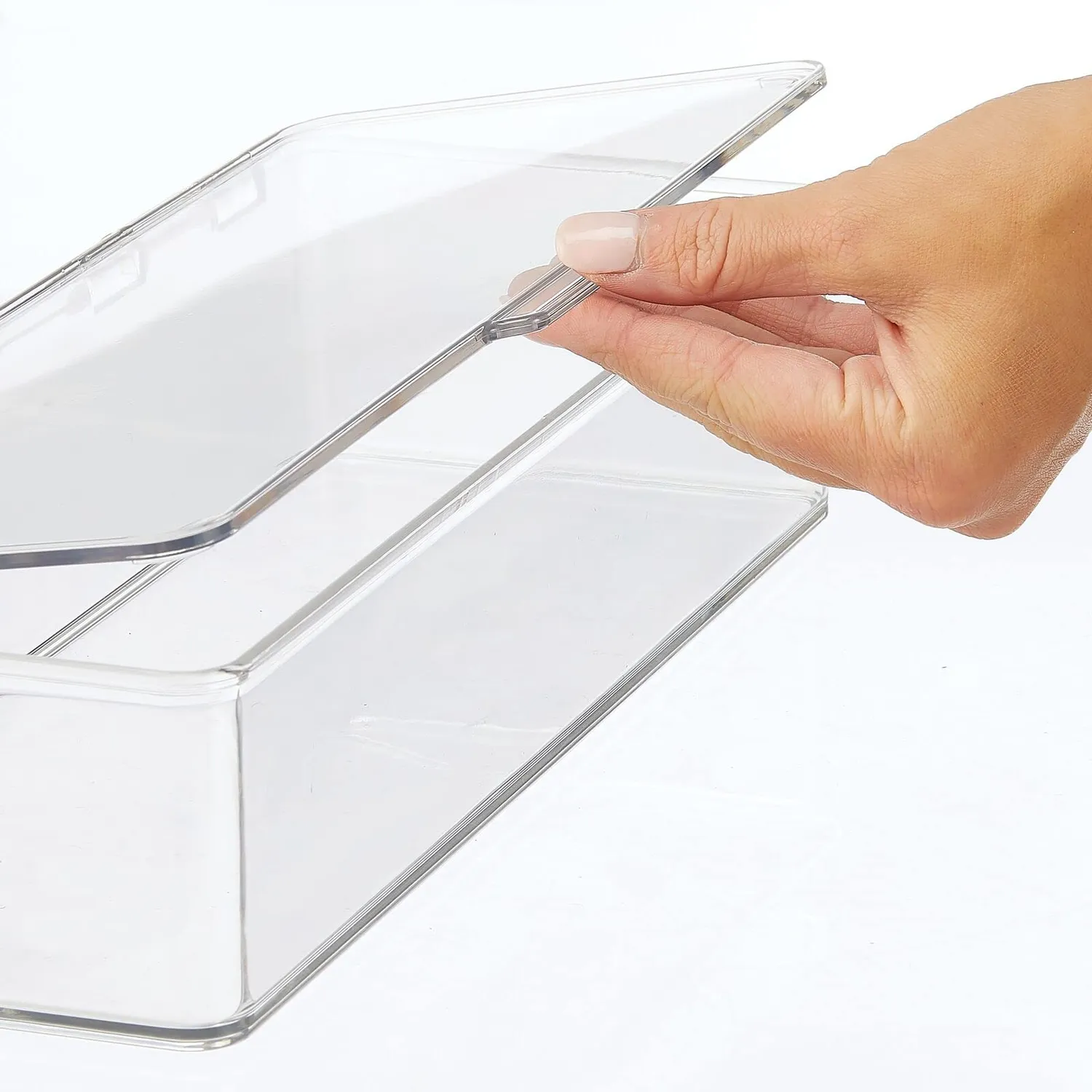M Design Vorratsbox Klappdeckel Kühlschrankbox 2er-Set durchsichtig