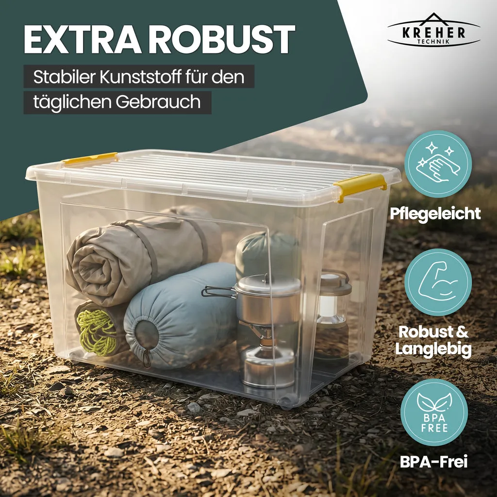Kreher Simple Store Aufbewahrungsbox 145L transparent