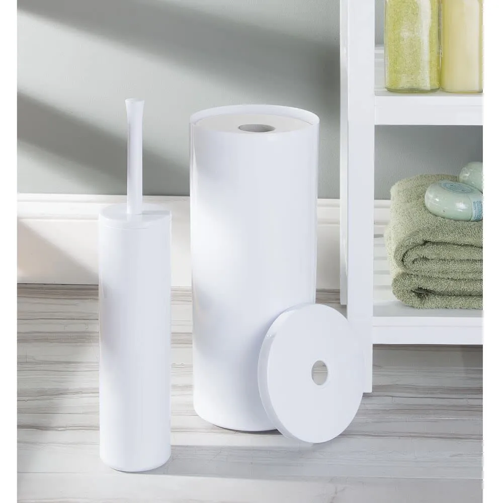mDesign Toilettenpapierhalter Stehend Weiß 3 Rollen