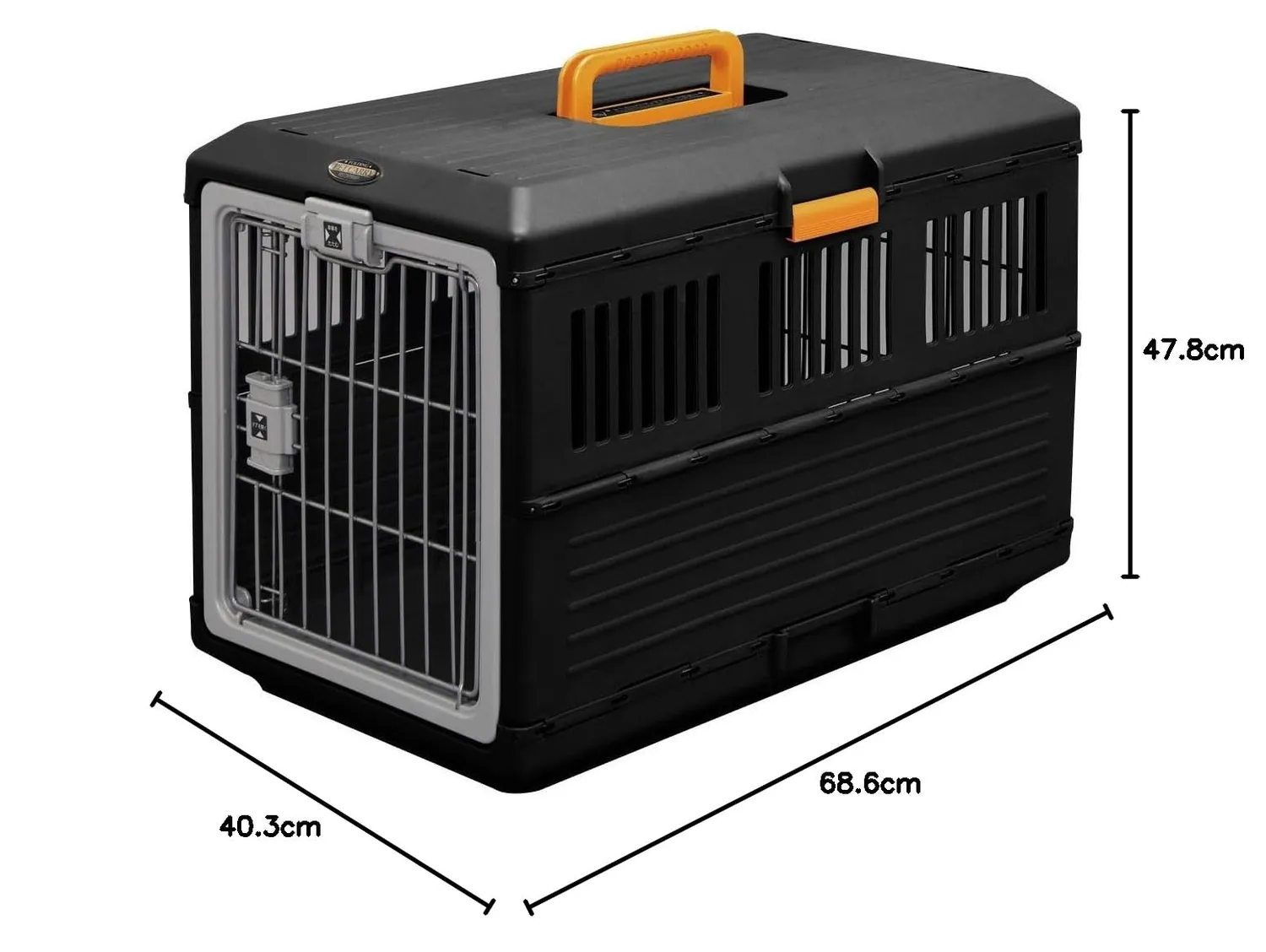 Iris Ohyama Pet Carry FC-670 Transportbox schwarz bis 20 kg faltbar