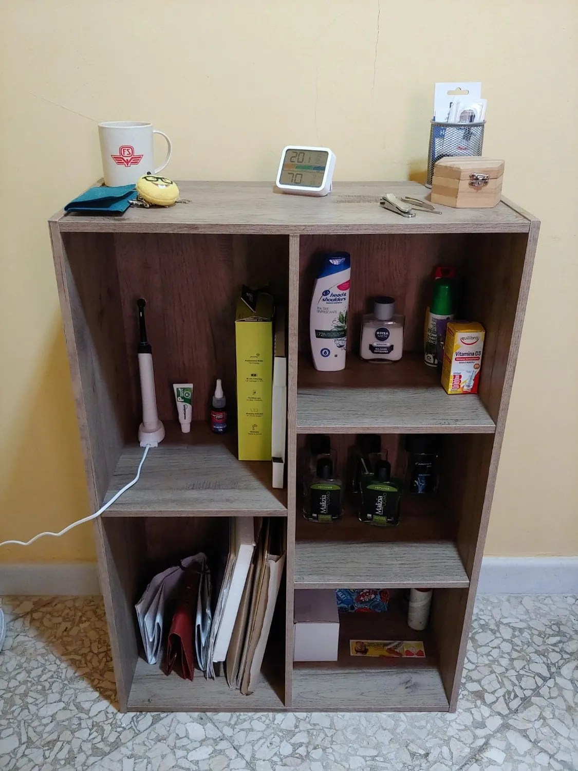 Iris Ohyama 2 Würfel Bücherregal braun 40cm offen platzsparend