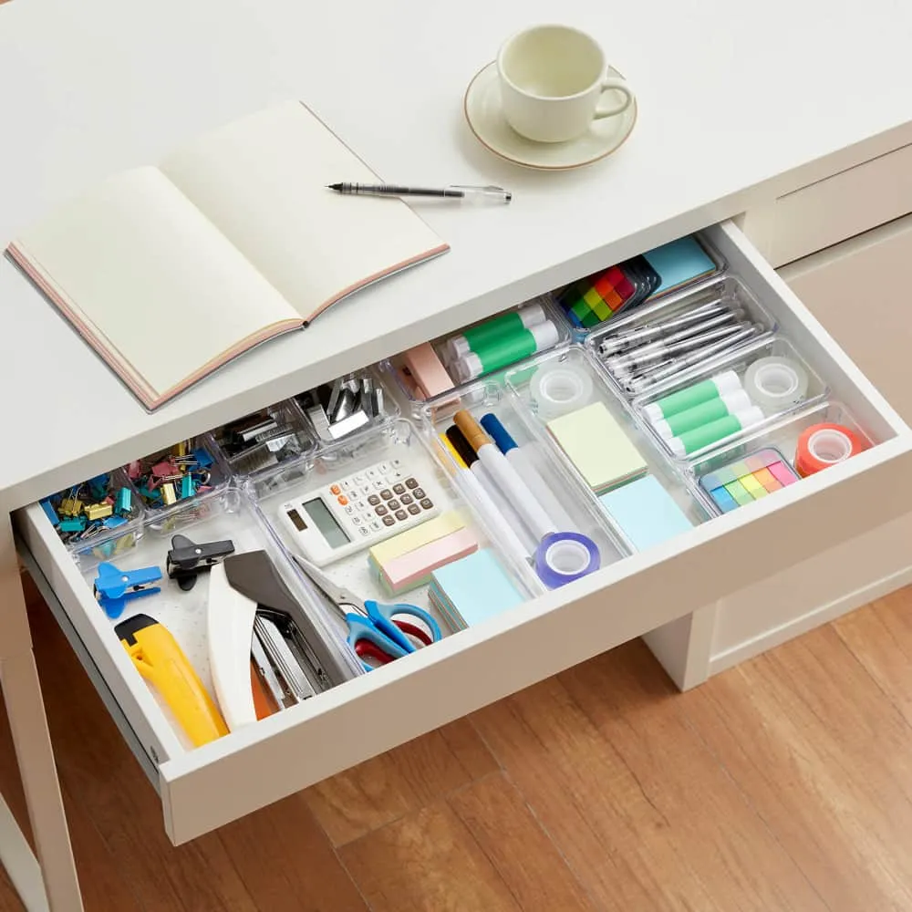 Lifewit Schubladen Organizer 16-tlg transparent stapelbar