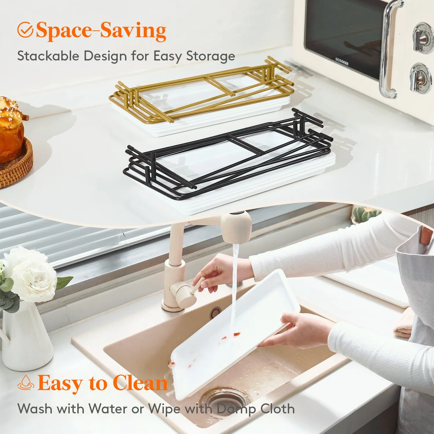 Lifewit Etagere 3-stöckig Weiß 30cm Kunststoff