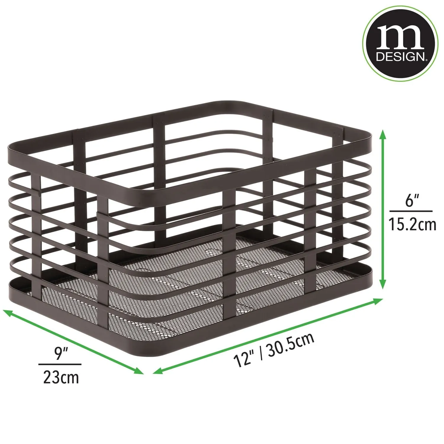 mDesign Allzweckkorb Drahtkorb bronze 3er-Set Metall