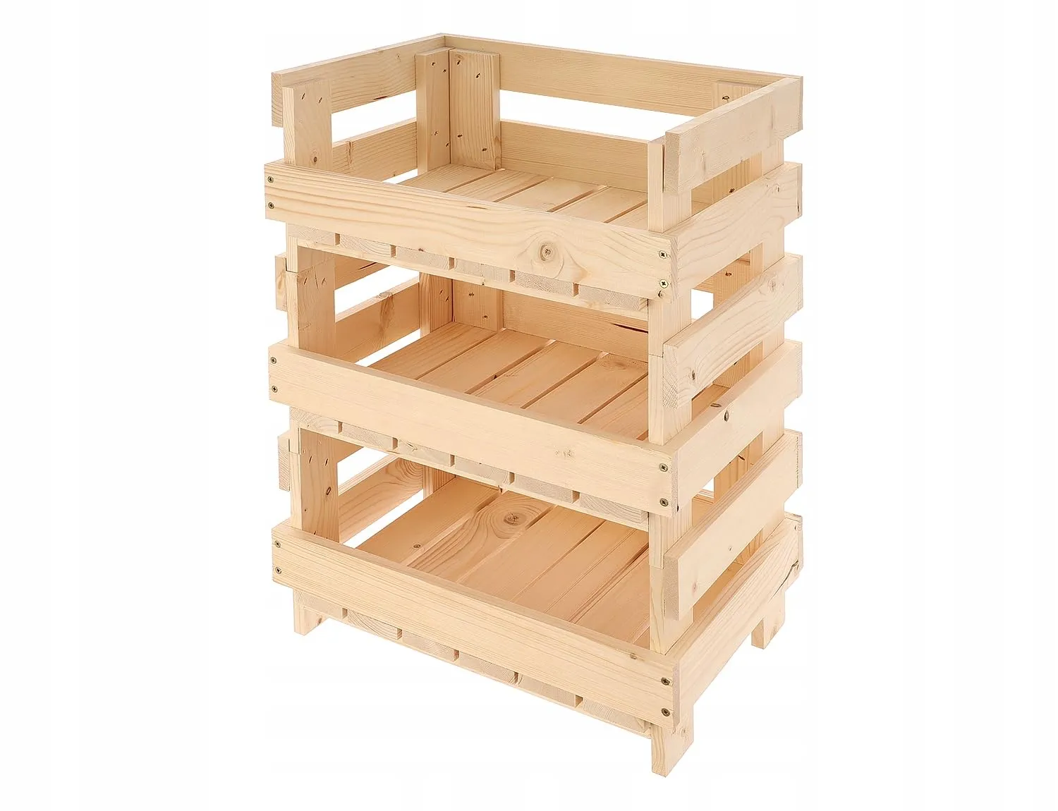 GoodFreshDecor Holzkiste Kiefer 35x25x17cm unbehandelt