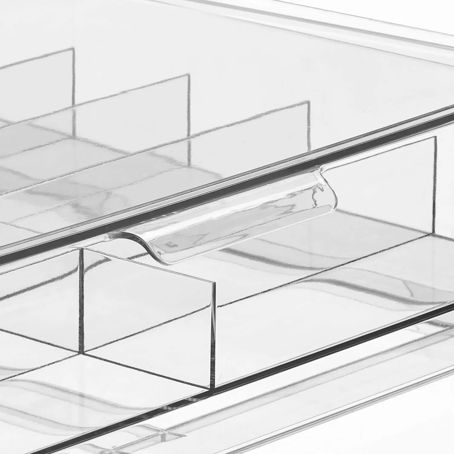 mDesign Brillenaufbewahrung 2 Schubladen weiß transparent