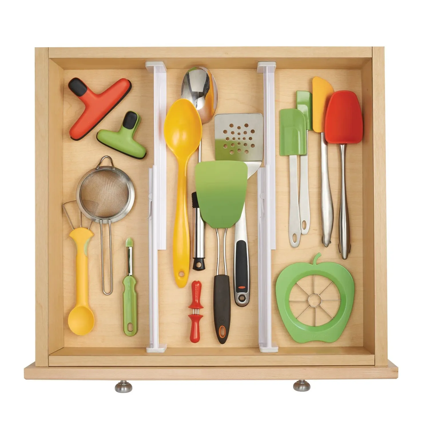 mDesign Schubladeneinsatz verstellbar Kunststoff 4er Set weiß