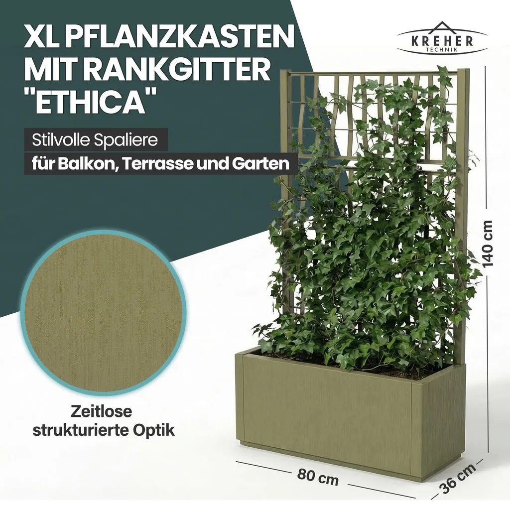 Kreher Ethica Spalier Pflanzkasten olivgrün 2er Set 80 L
