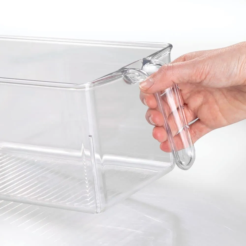 mDesign Aufbewahrungsbox Kühlschrankbox 4er-Set transparent