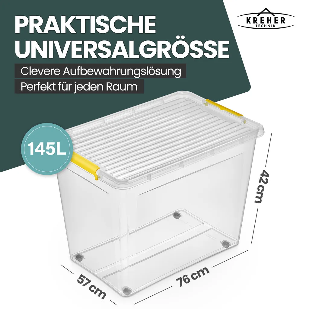 Kreher Simple Store Aufbewahrungsbox 145L transparent