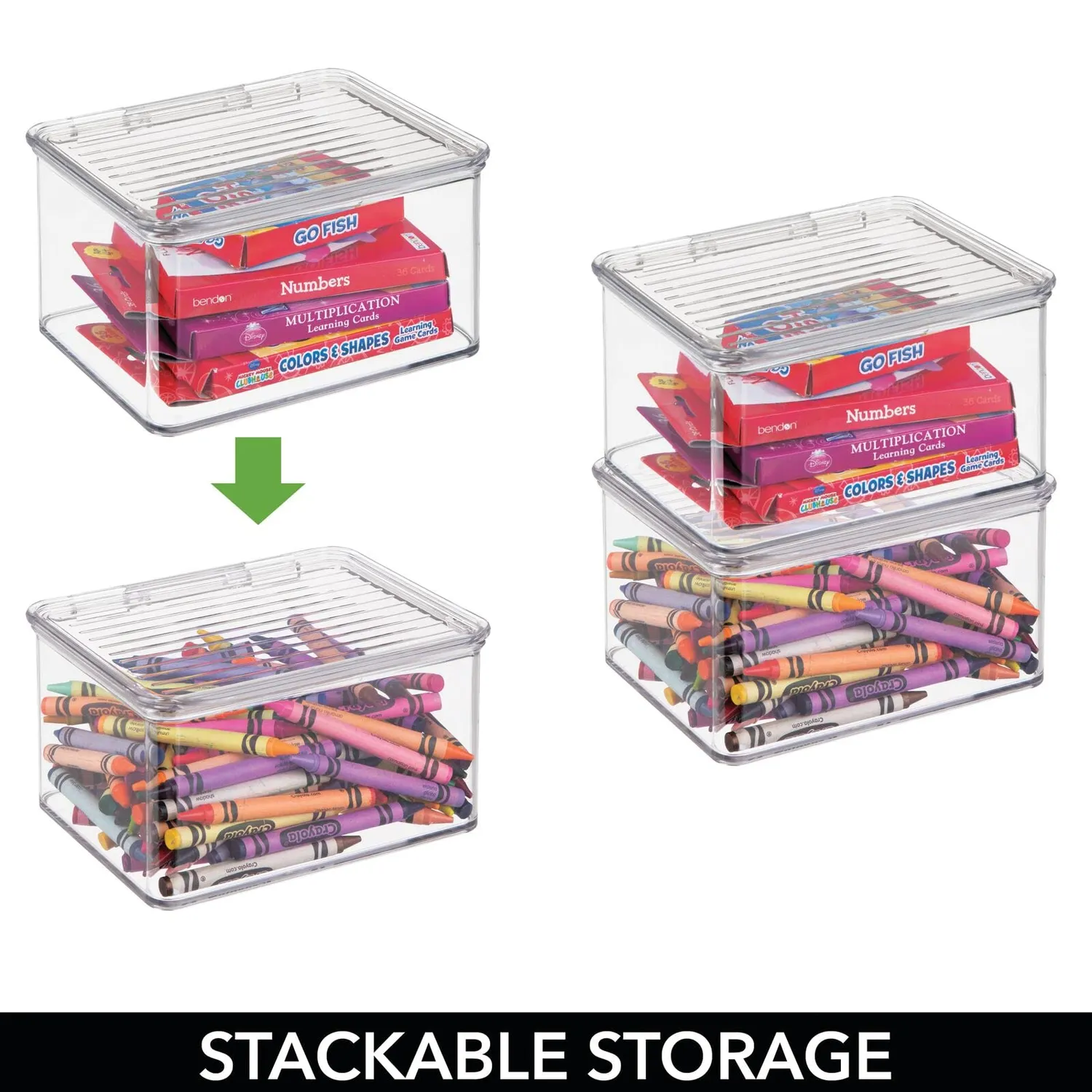 M Design Aufbewahrungsbox Deckel transparent stapelbar