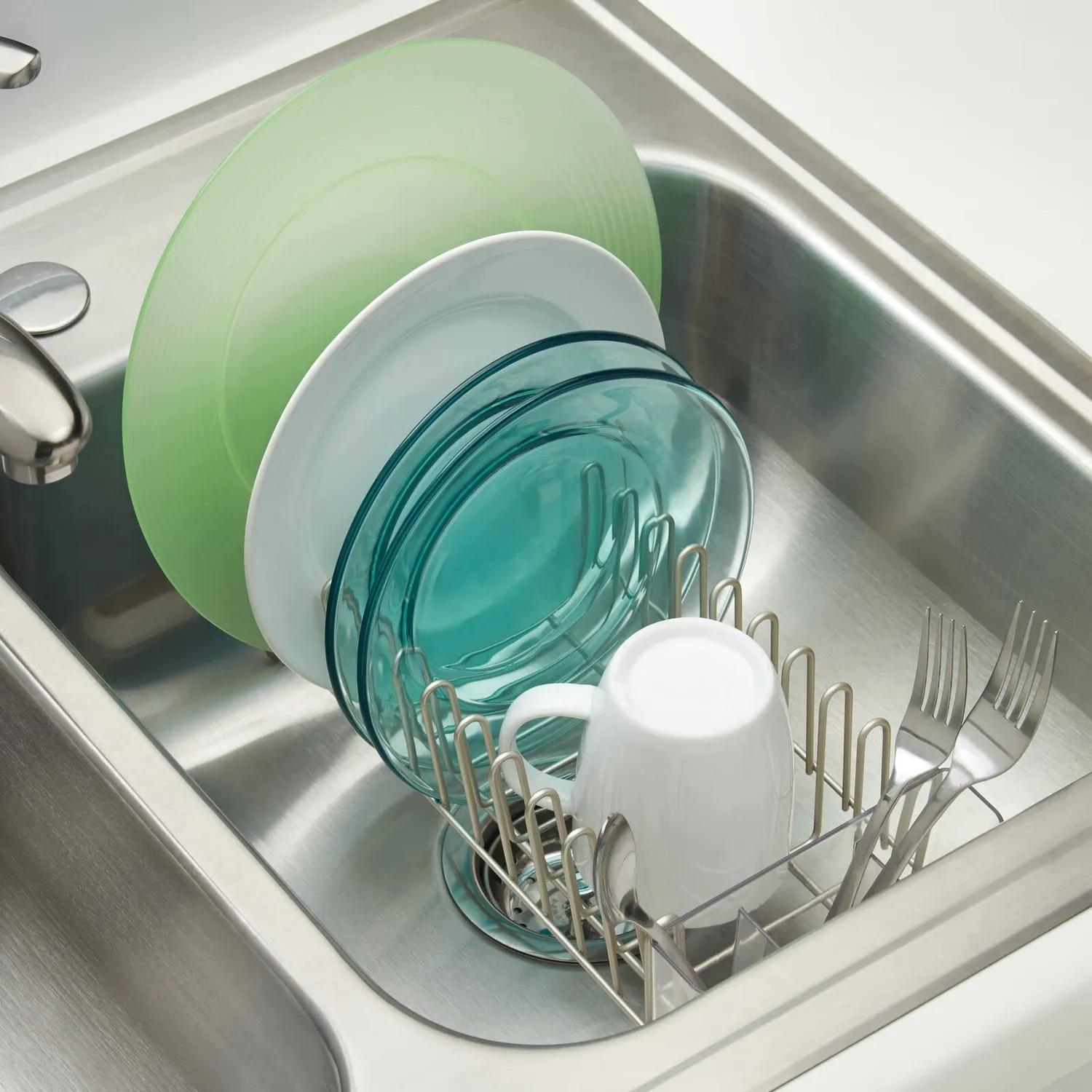 mDesign 379MDKEU Abtropfgestell Stahl silber mit Matte