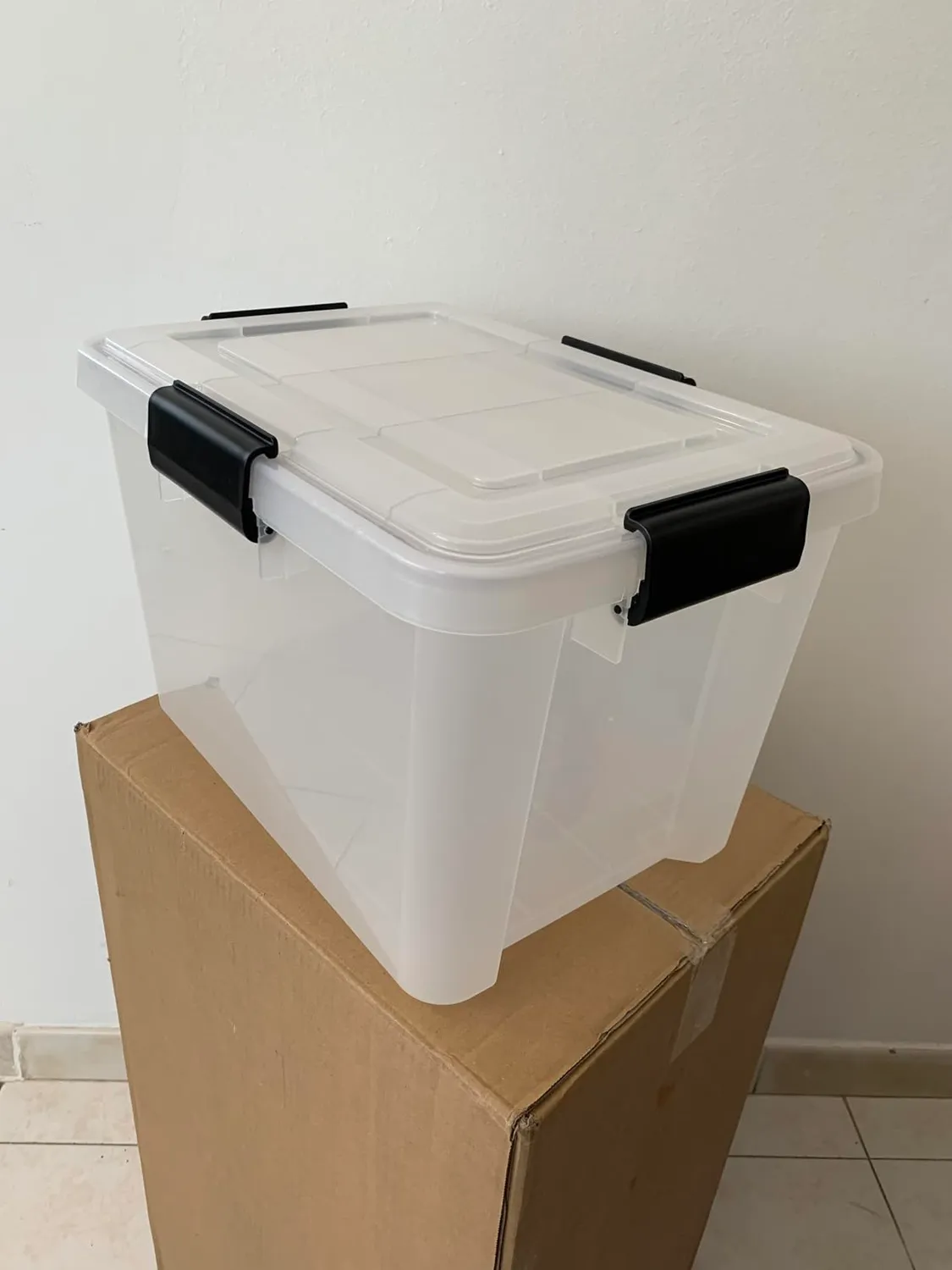 Iris Ohyama AT-L Aufbewahrungsboxen 50L 2er-Set Schwarz