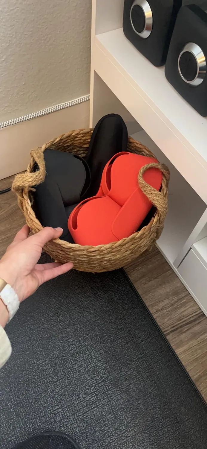 mDesign Seegras Aufbewahrungskorb 3er Set Flechtkorb grau
