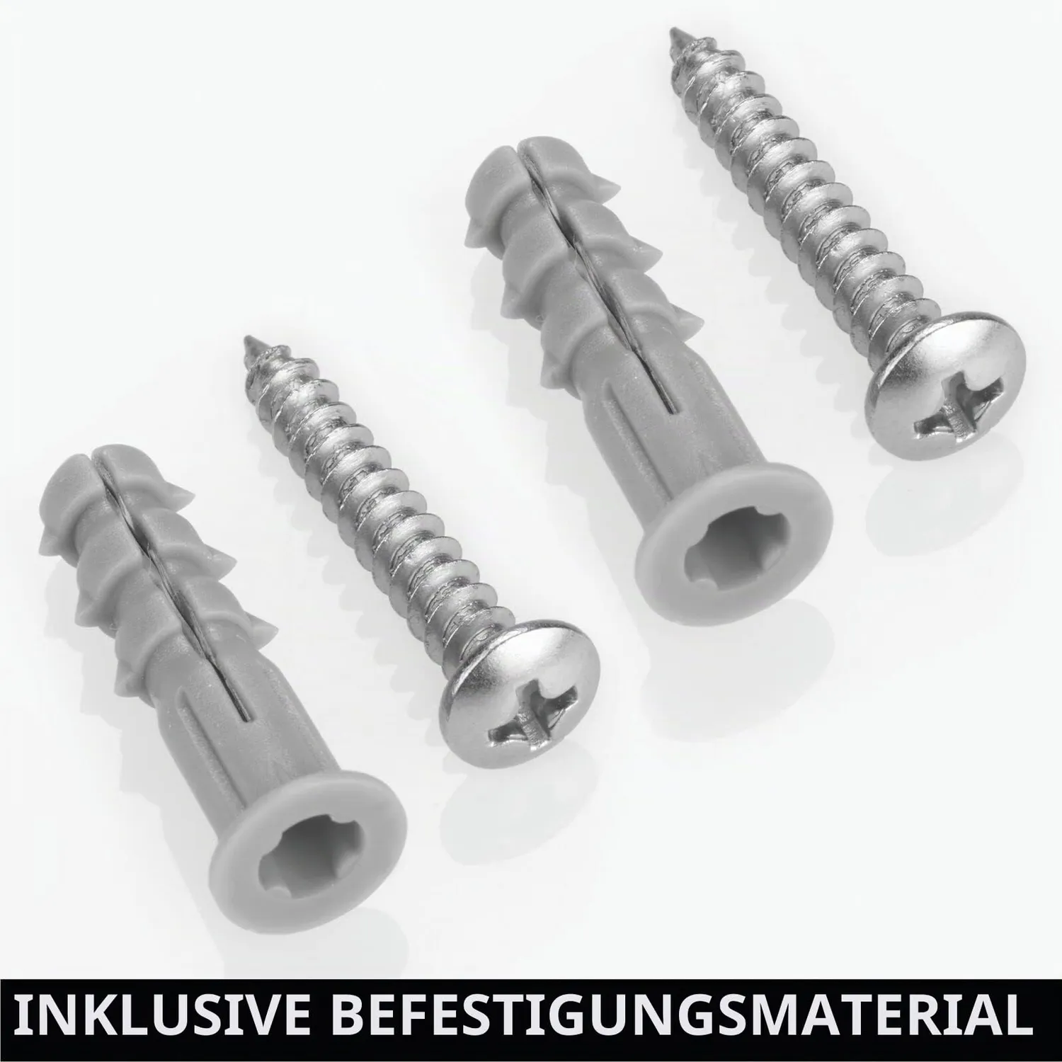 mDesign Schlüsselbrett mit Ablage grau Kunststoff 5 Haken