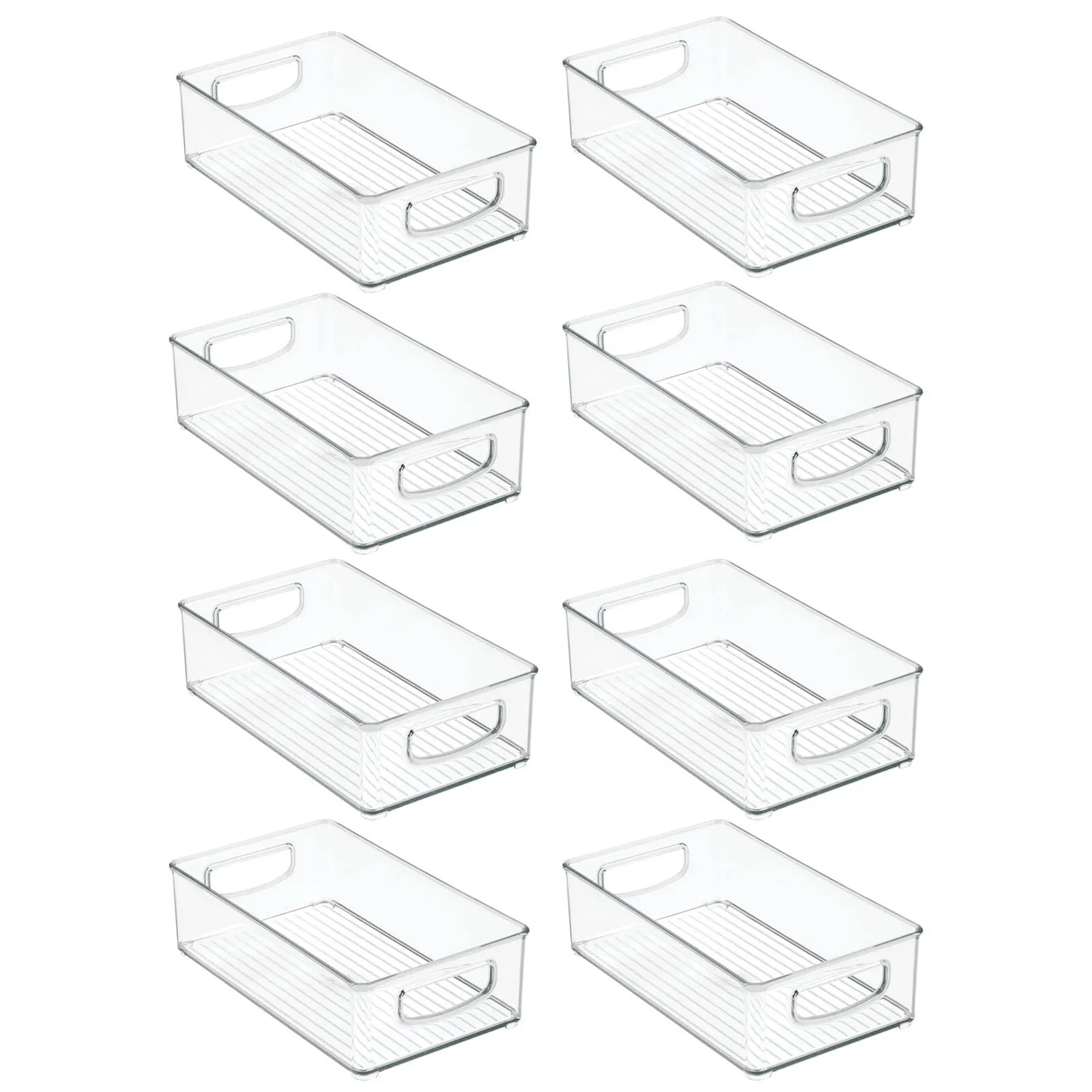 mDesign Küchen Organizer 8er-Set transparent 15,2 cm