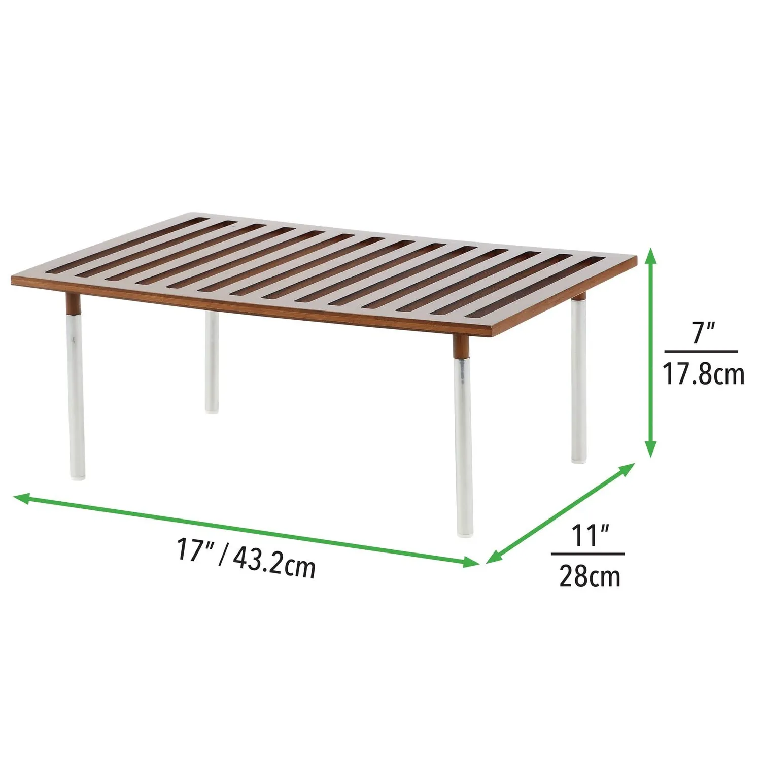 mDesign Küchenregal Bambus Metall 07446MDKEU braun