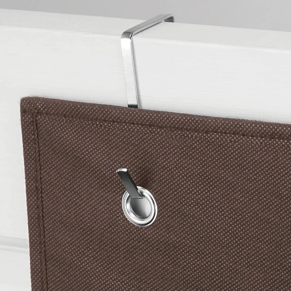mDesign Hängeorganizer Tür 4 Taschen braun 2er-Set